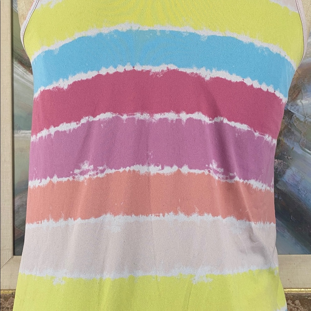 Jaclyn Intimates Pastel Stripe Tank & Short Sleep Set - Picture 7 of 12